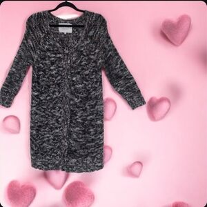 RACHEL Rachel Roy Black and Gray Cardigan